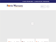 Tablet Screenshot of fortiswarranty.com